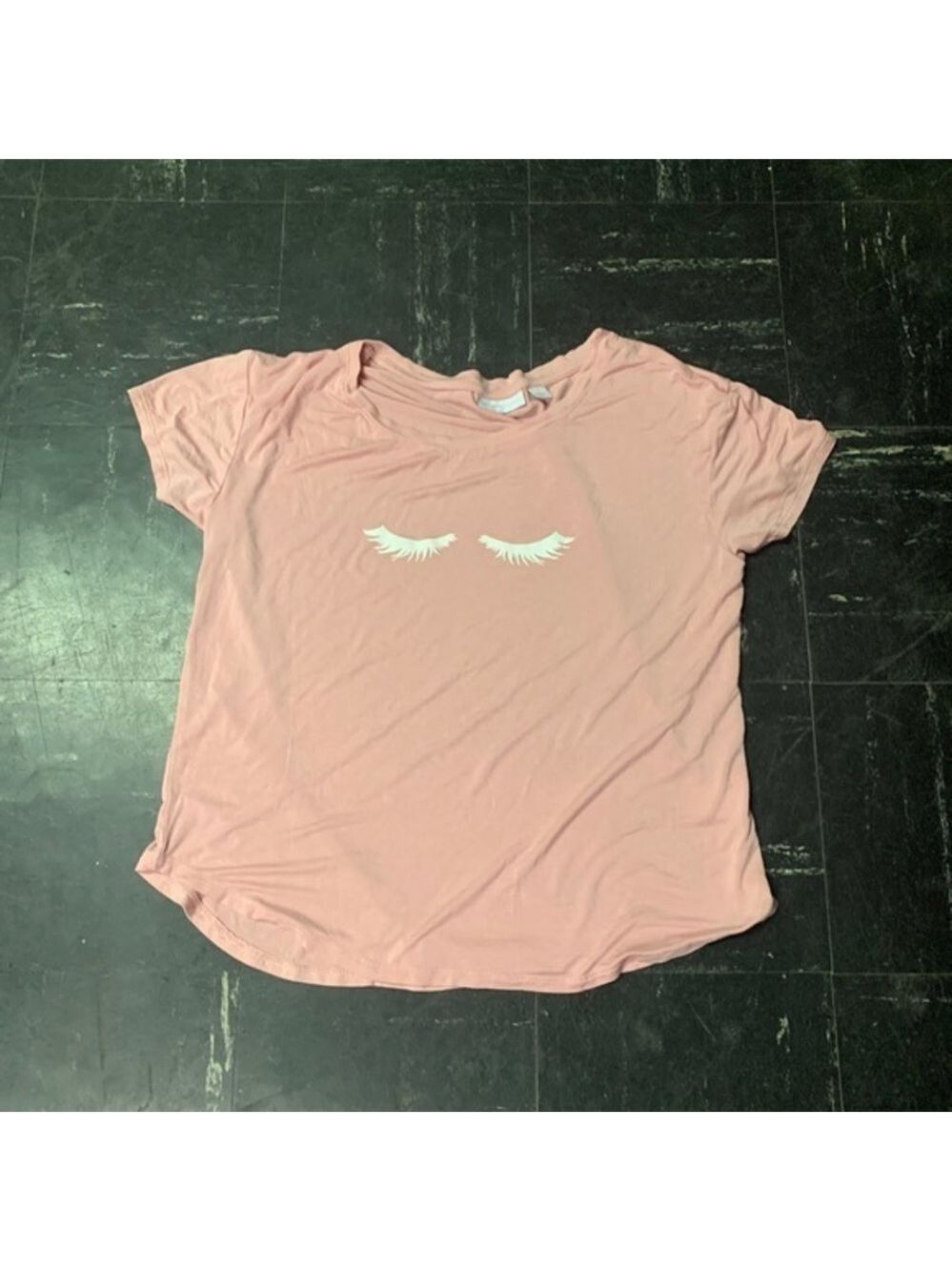 New York & Company Pink Eyelash Top